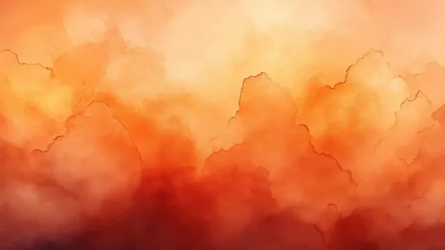 Orange watercolor cloud texture with warm terracotta gradients
