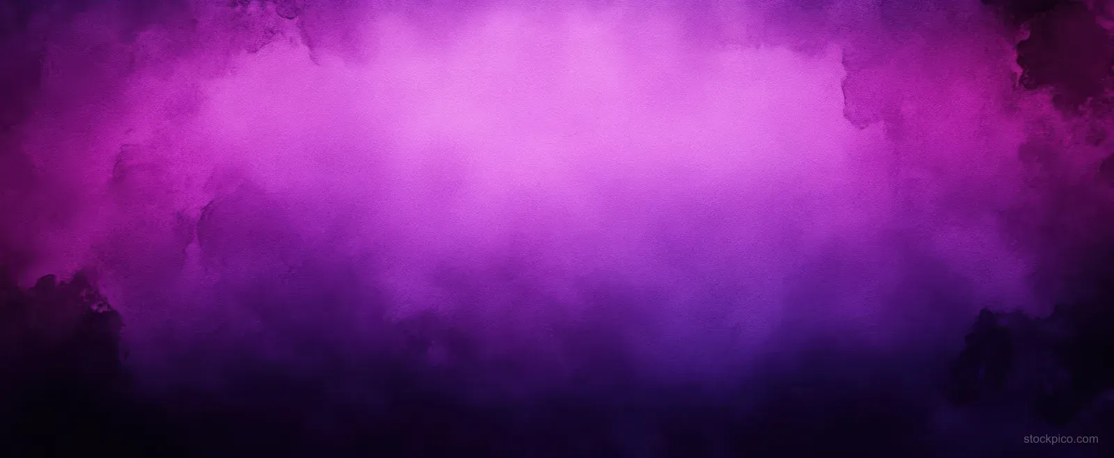 Purple watercolor fog blends into darker grunge stains and soft gradient texture across the background.