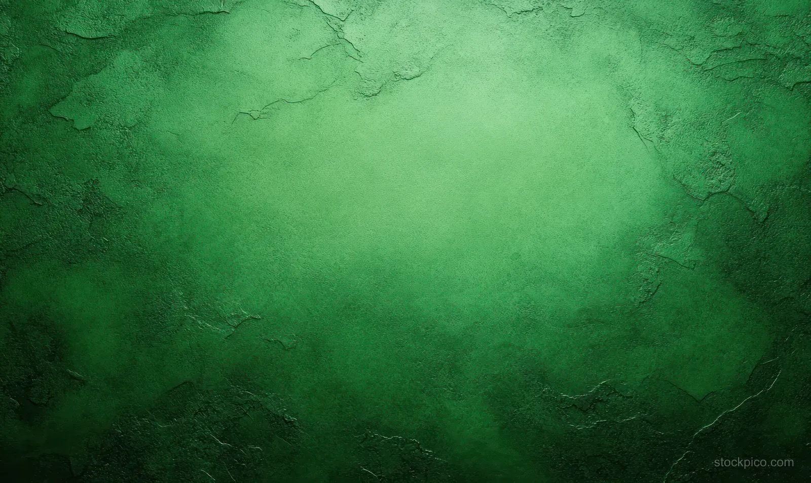 Green textured grunge abstract background with cloudy gradients and soft vignette lighting.
