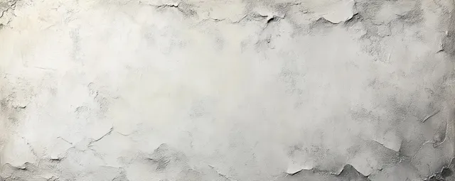 Close-up of a white plaster wall with peeling paint, cracks, and a rough uneven surface.