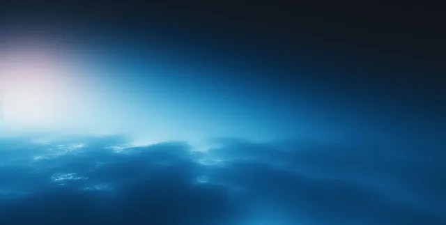 Blue and black abstract gradient with soft glowing light and subtle texture for headers