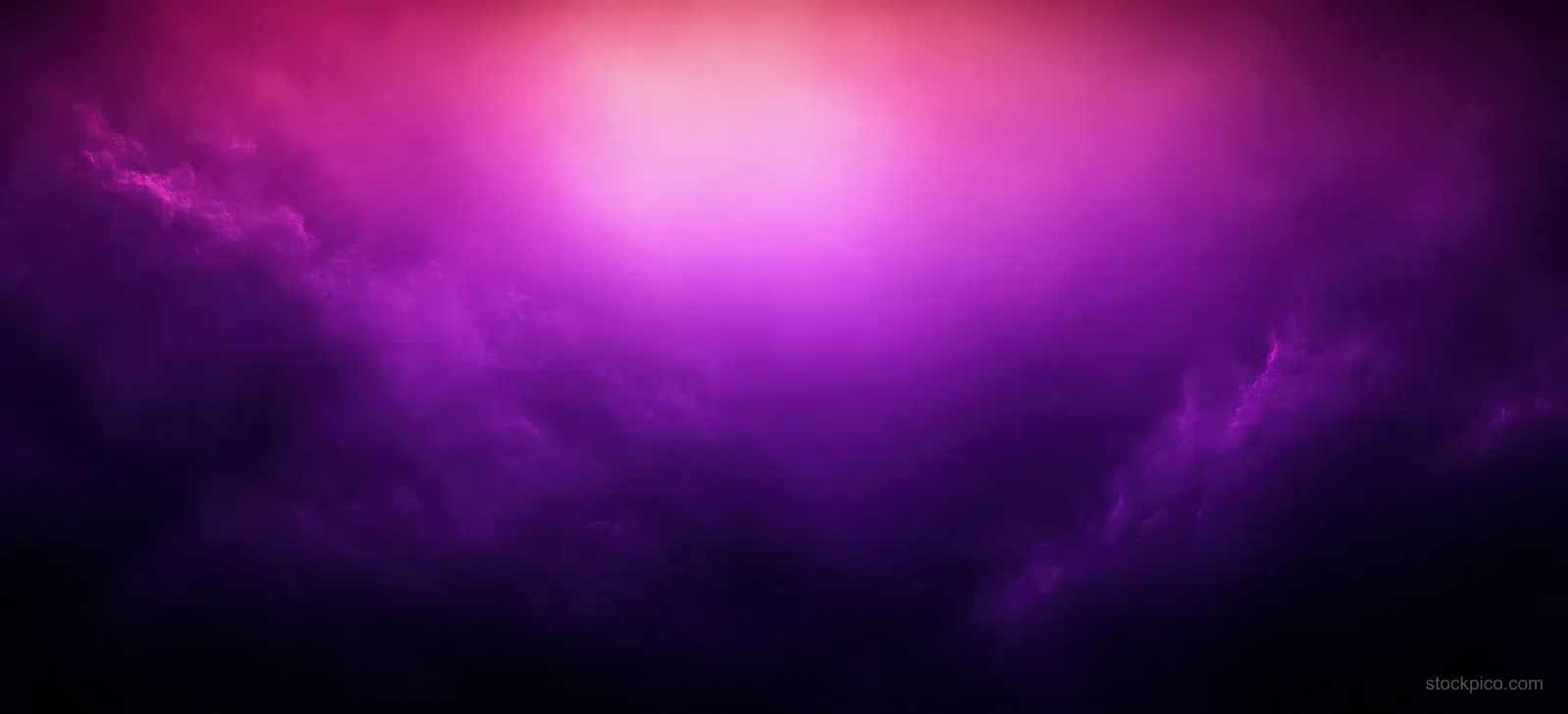 Smoky purple abstract background with a dark black border and a glowing pinkish light halo in the center.