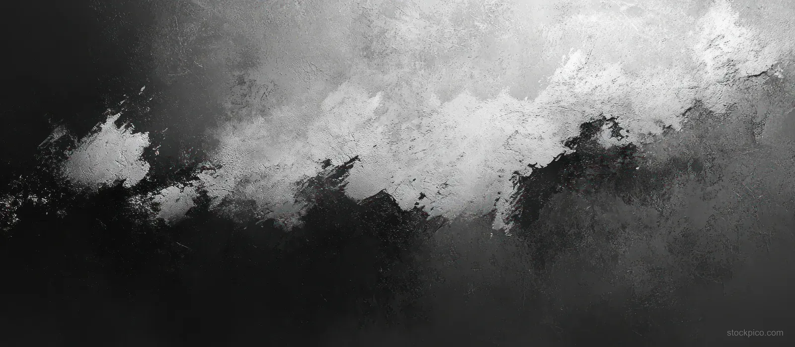Grayscale grunge wall texture with smoky ash clouds and weathered dark smudges across the background.