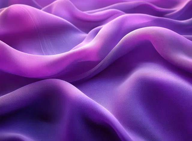 Purple athletic T-shirt fabric drapes in smooth waves under soft studio lighting.