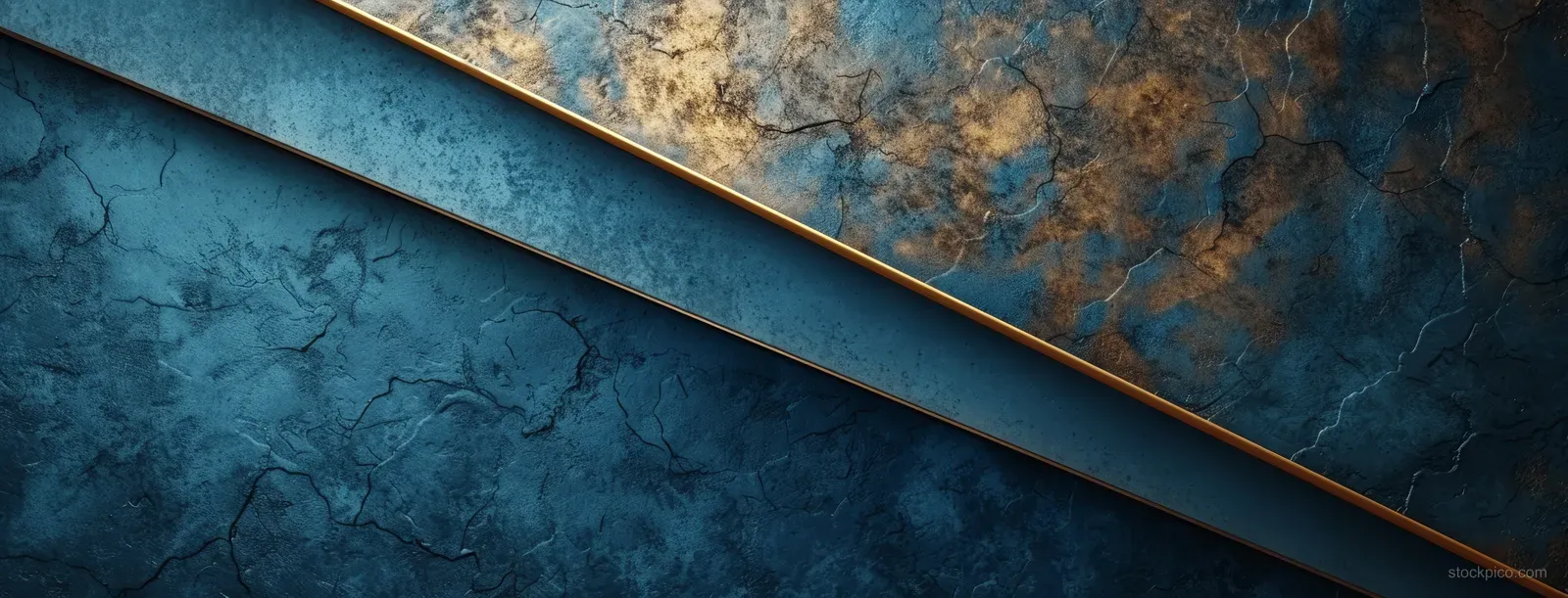 Dark teal textured background with a thin copper diagonal line cutting across a muted gradient.