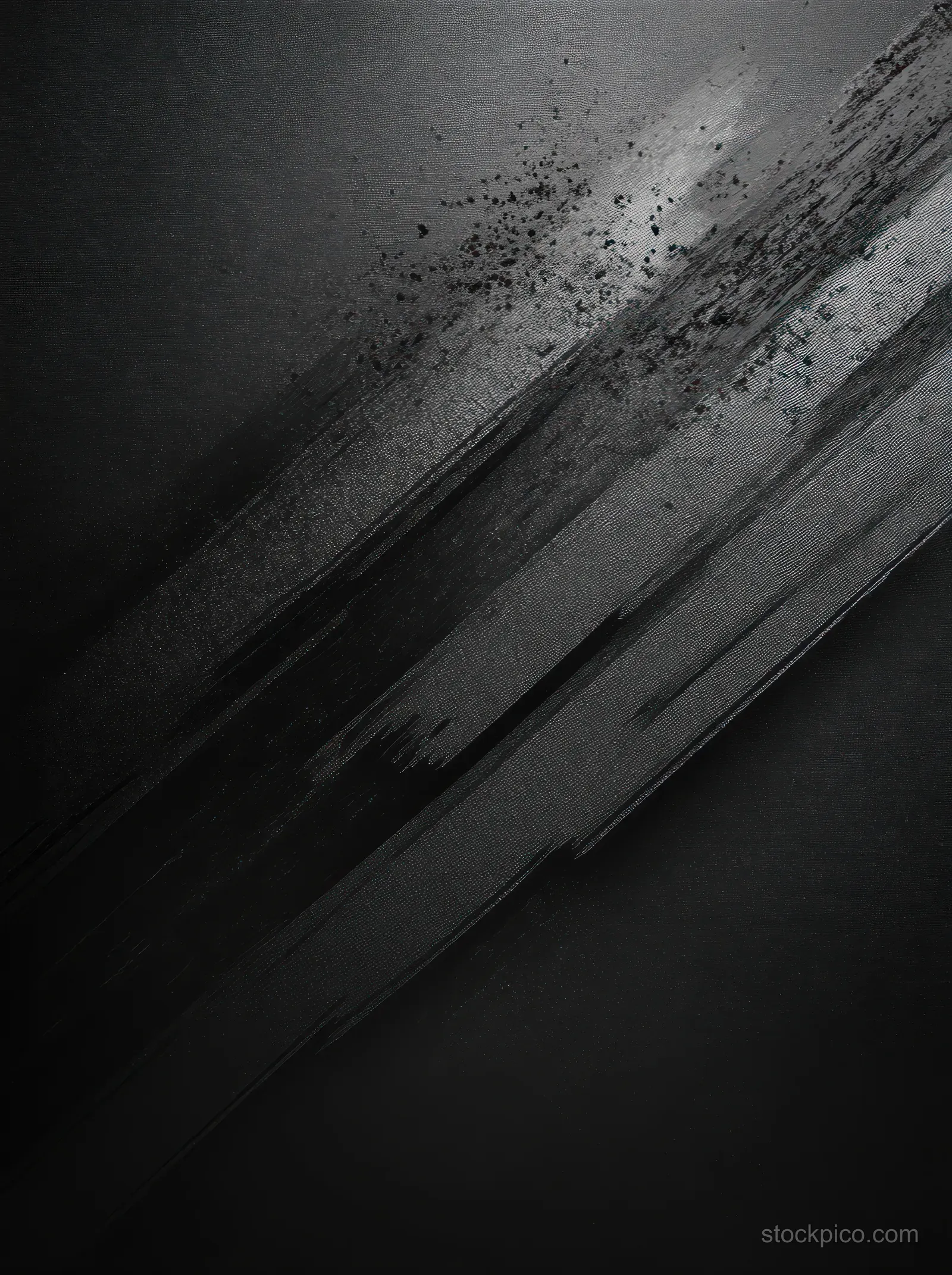 Charcoal geometric triangle pattern on a black textured background with soft diagonal shading.