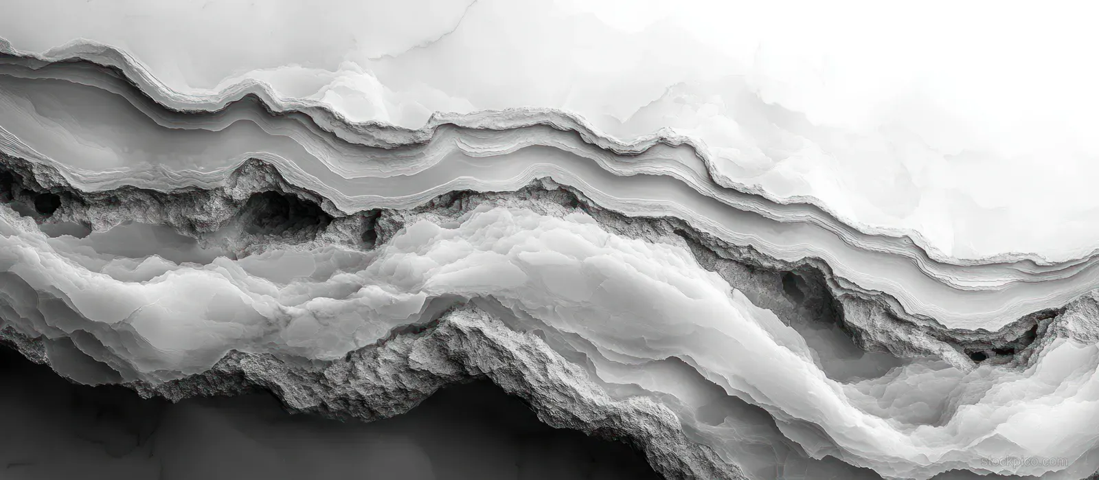 Abstract onyx marble texture in soft grayscale with layered patterns and intricate high-contrast textures.