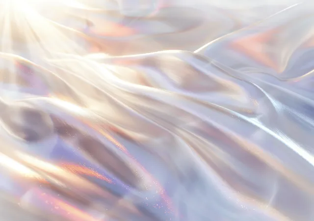 Sunlight prism rainbow overlay rippling across a minimalist abstract light background