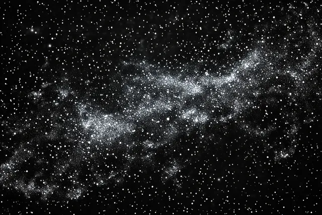 Bright stars densely scattered across a black space background with a luminous Milky Way band.