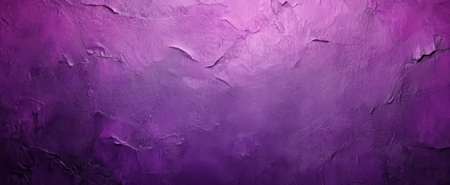 Purple grunge wall texture with cracked plaster, uneven paper-like ridges, and soft lighting shadows.