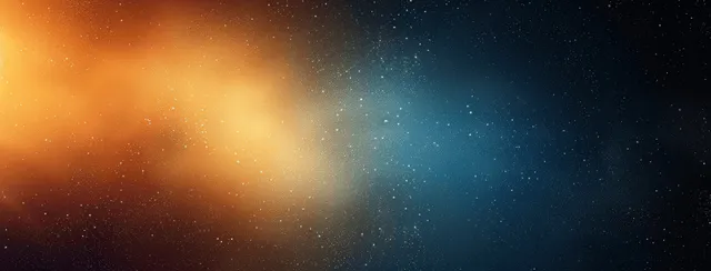 Blue amber gradient background with grainy texture and soft glowing light bokeh