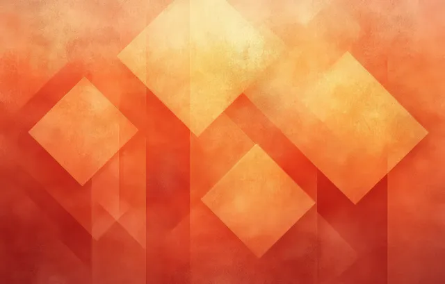 Layered orange geometric diamond pattern background with warm autumn glow and faded texture