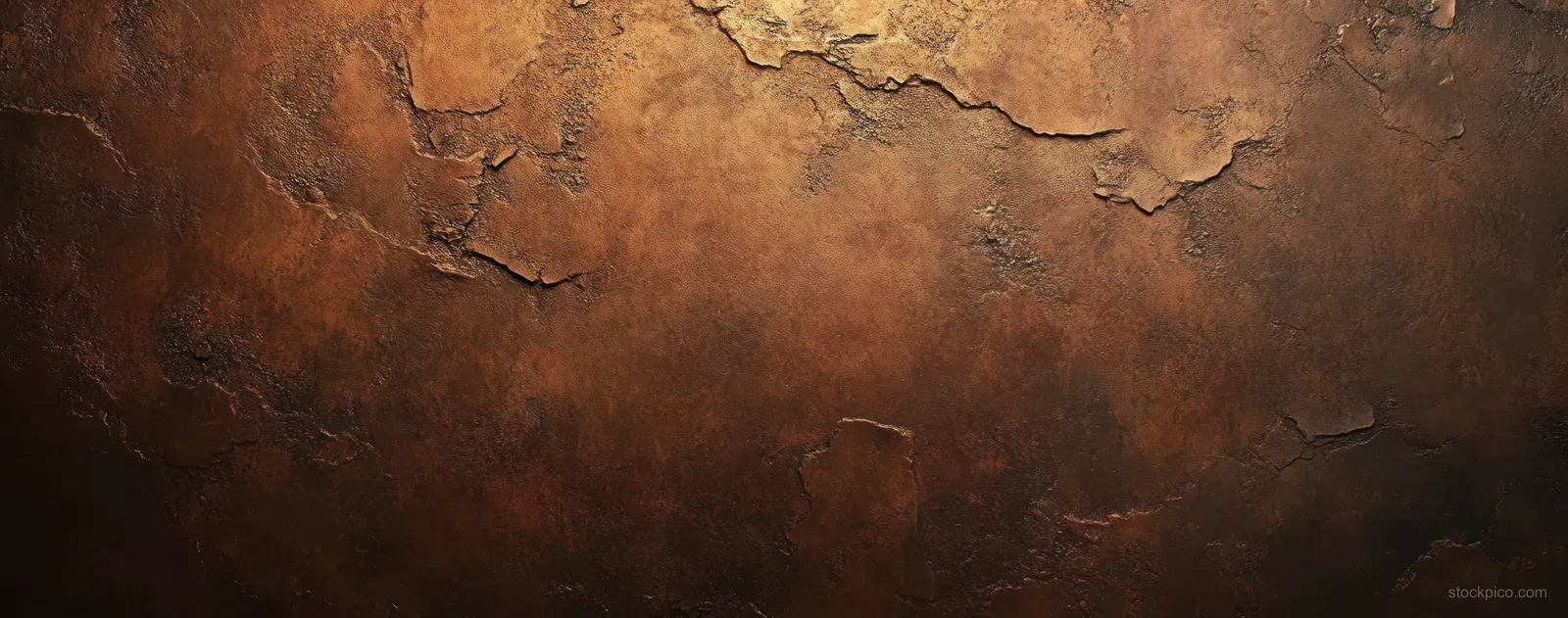Close-up of peeling rusty metal surface with dark brown and orange corrosion and flaking texture.