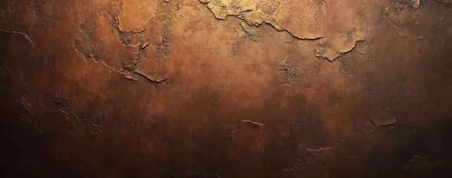Close-up of peeling rusty metal with dark brown and orange corrosion texture