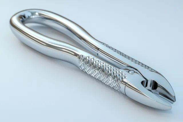 Stainless microneedle dermal roller on a clean blue salon surface