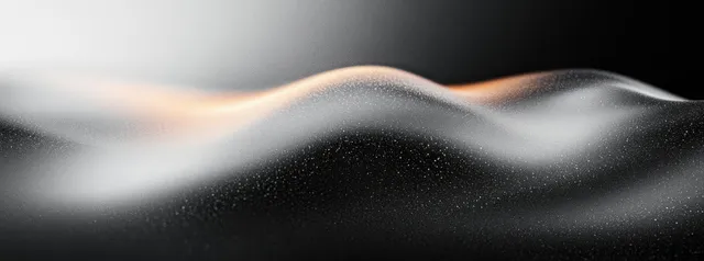 Soft smoky wave gradient banner over dark black gray white background
