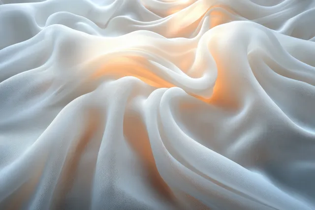 Soft white fabric folds in natural daylight with gentle shadow gradients