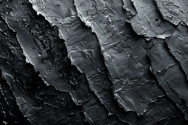 Weathered black concrete wall texture with cracked paint layers and gritty grunge surface details