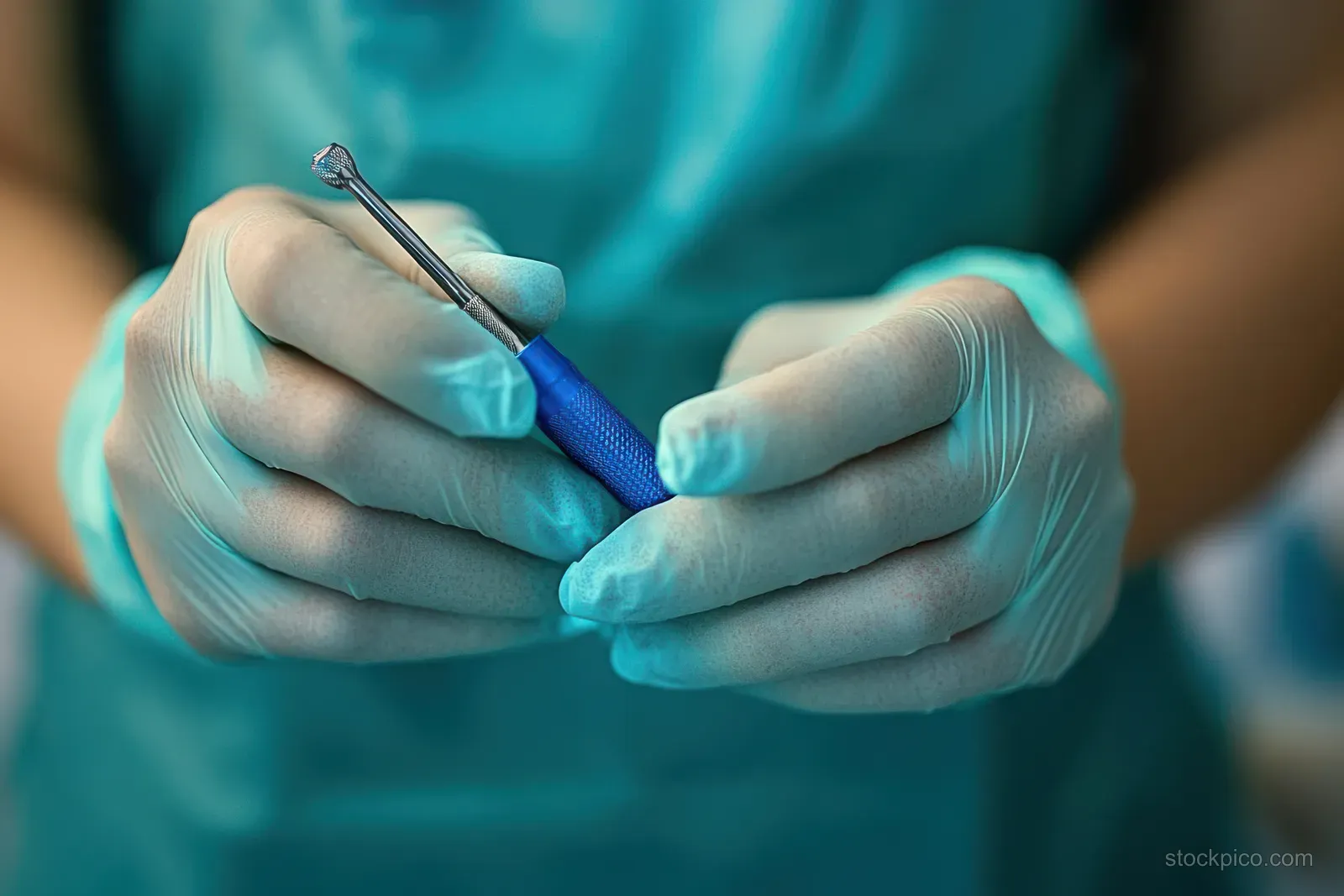 Gloved clinician holds a mesotherapy microneedle pen over a patient’s face during an injection procedure.