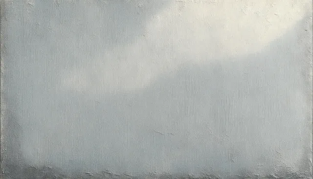 Soft gray textured canvas closeup with gentle natural light and faint abstract brush marks