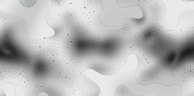 Playful black ink scribble doodle pattern across white background with grainy texture