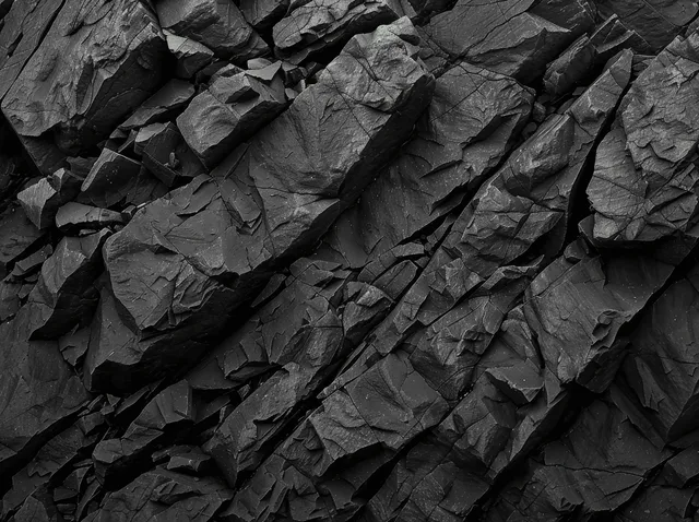 Dark cracked rock texture background with fractured stone slabs and rugged mountain surface