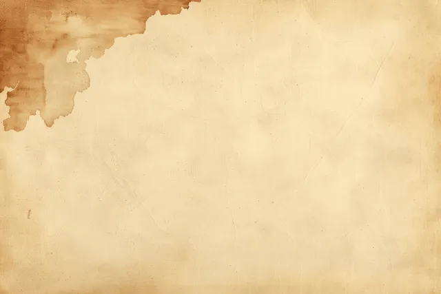 Aged beige wall with peeling old paper and weathered cream concrete texture in warm sepia tones.