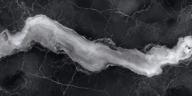 Black and white marble vein abstract texture with swirling cracks and stone-like depth