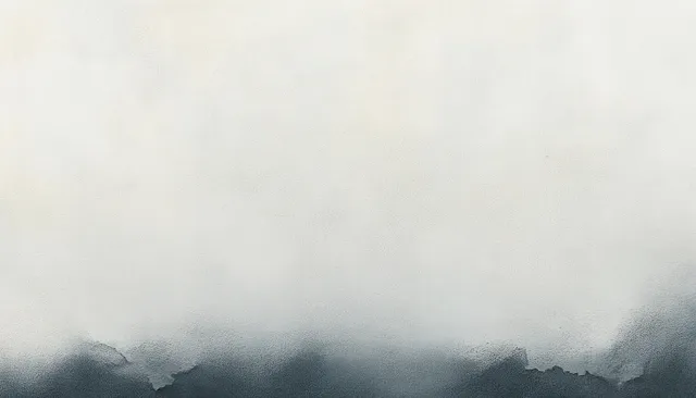 Soft grey watercolor haze on white canvas texture with subtle granular paper grain