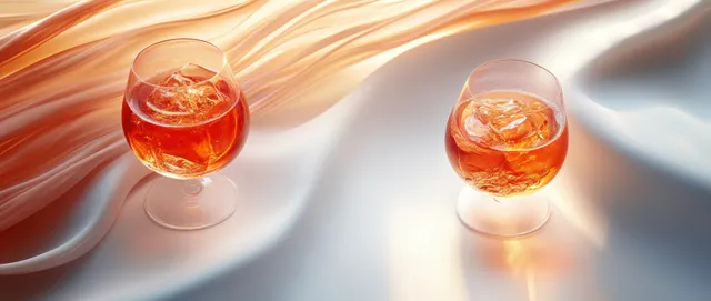 Bright rosé wine and assorted elegant glassware arranged in a flat lay on a clean white background.