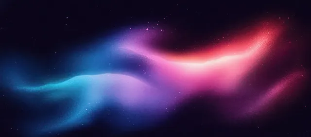 Glowing blue and pink abstract nebula swirl with soft haze and grainy texture