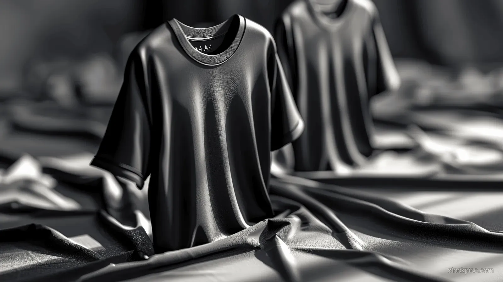 Blank unisex oversized black crew-neck t-shirt mockup on a white background for branding and design presentations.
