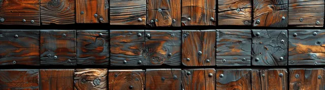Brown wooden slats with visible grain and knots form a seamless textured wall panel pattern.