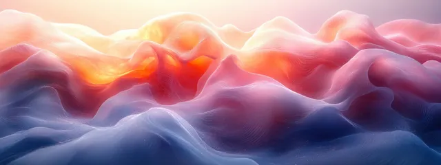 Iridescent pastel wave gradients resembling pearl shell textures blend into a seamless background.