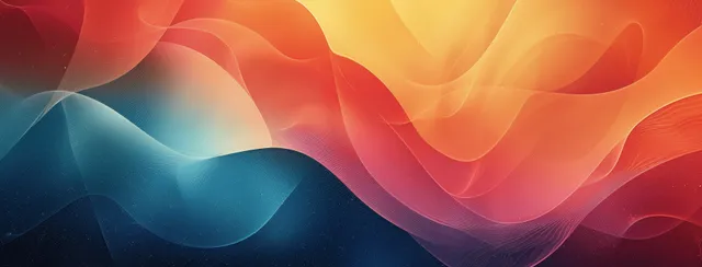 Retro abstract waves with textured curves and warm gradient colors, background detail