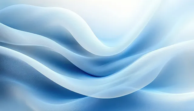 Light blue wavy abstract background with smooth flowing ribbons and soft glowing gradients with Fluid Motion