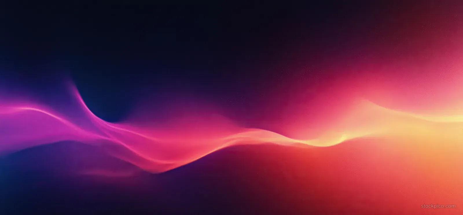 Dark abstract gradient background with neon pink and purple glowing wave-like smoke texture.