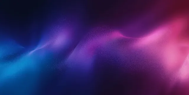 Purple and blue abstract gradient waves on dark background with grainy light blur texture with Neon Lighting