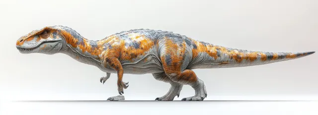 Masiakasaurus side profile illustration isolated on a white background.