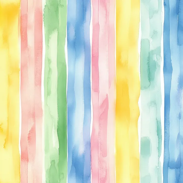 Pastel watercolor vertical stripes with soft blended edges on a textured background.