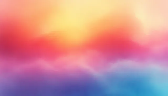 Fondo brumoso en degradado pastel con remolinos desenfocados de color rosa, azul y melocotón.