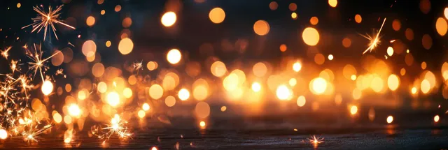 A vintage American flag drapes over rustic wood, surrounded by glowing sparklers and soft bokeh lights for a festive atmosphere.