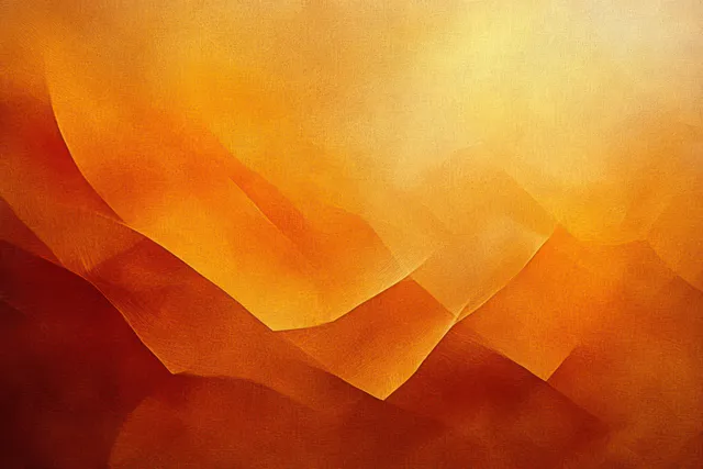 Abstract orange and gold geometric triangle background with layered paper texture