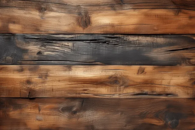 Weathered rustic wooden planks texture background with dark grain and rough knots with Aging Weathering