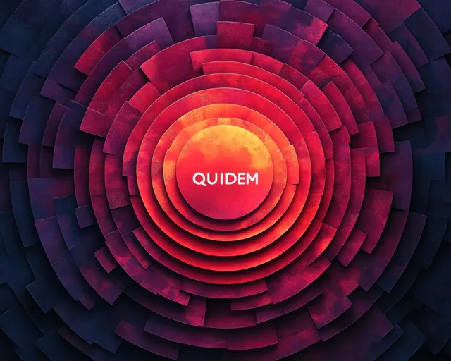 Layered concentric circles with glowing red center inside a dark textured radial tunnel