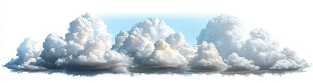 Fluffy White Cloud Formation Floating Across a Pale Blue Sky