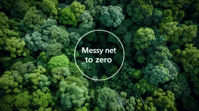 A visual representation of net zero and carbon neutrality strategies emphasizing renewable energy and climate protection themes.