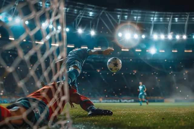 Striker hits a decisive header in France qualifier, ball bursting past the net