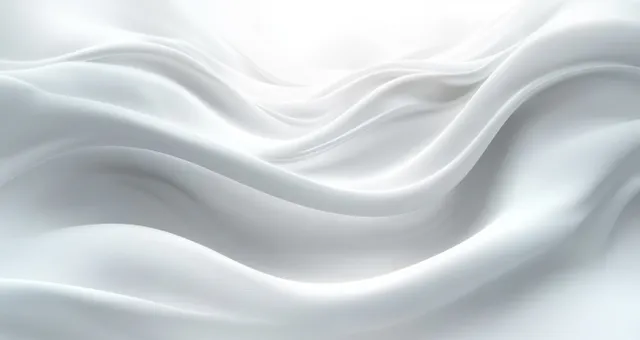 Minimalist white and light-gray flowing curves abstract background with soft wavy texture