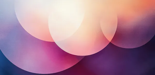 Pastel translucent circles glowing over a pink purple abstract gradient